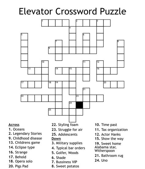 Elevator stops crossword. Things To Know About Elevator stops crossword. 
